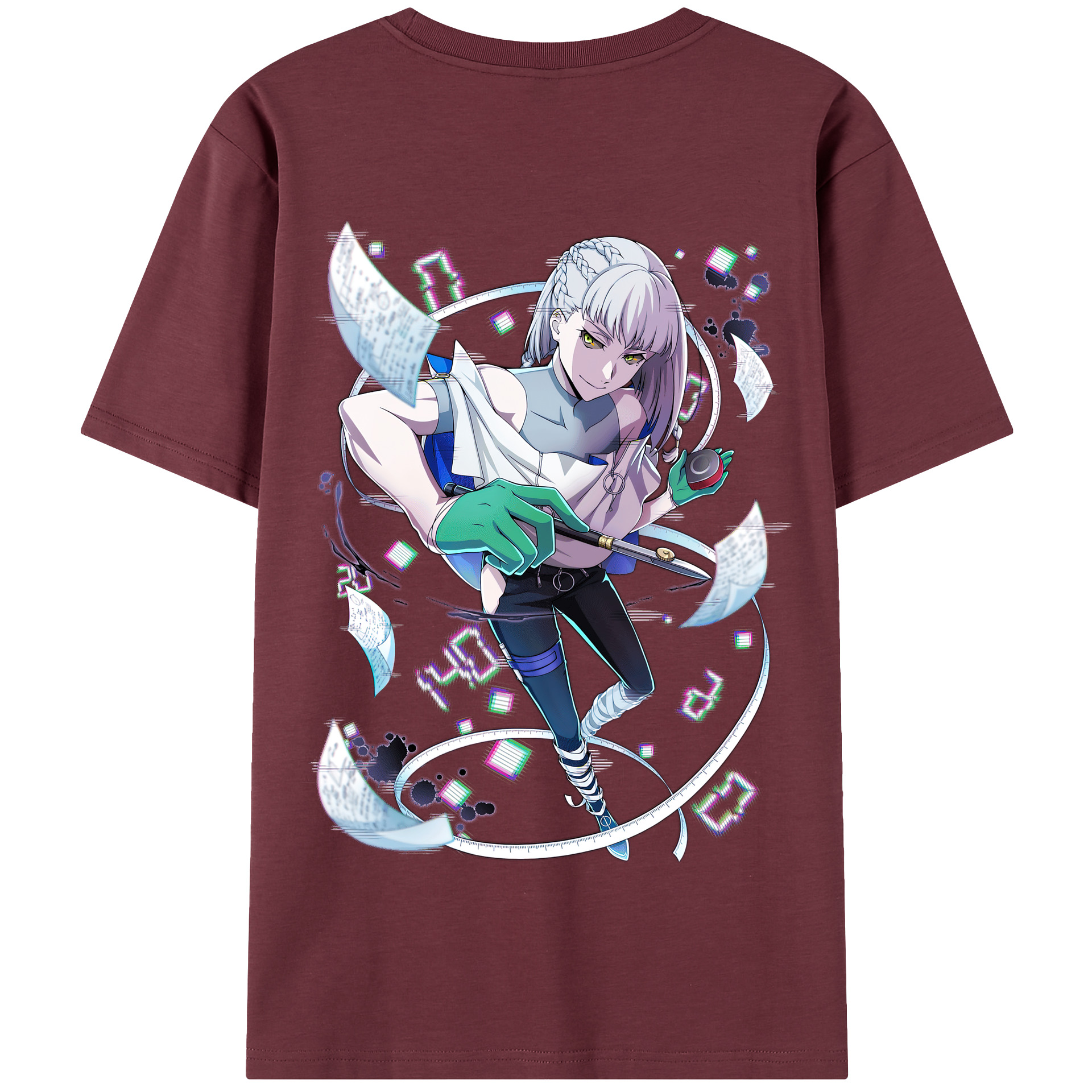 （画像用） 文豪ストレイドッグス Bungo Stray Dogs 綿100％半袖Tシャツ（背面プリント）